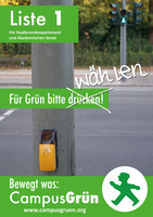 Plakat "Für grün bitte wählen!"