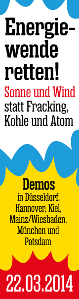 Sonne und Wind statt Fracking, Kohle und Atom!