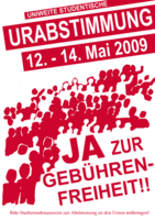 Urabstimmung: JA zur Gebührenfreiheit - 12. - 14. Mai